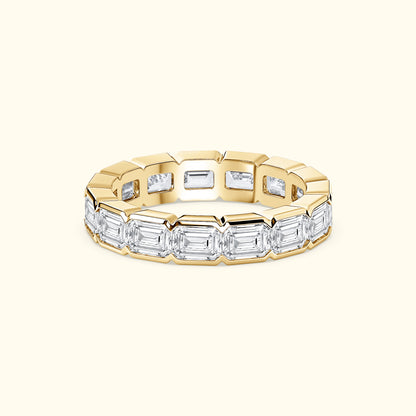 'Riley' Emerald Cut Eternity Diamond Wedding Band
