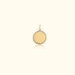 Engravable Diamond Disc Pendant