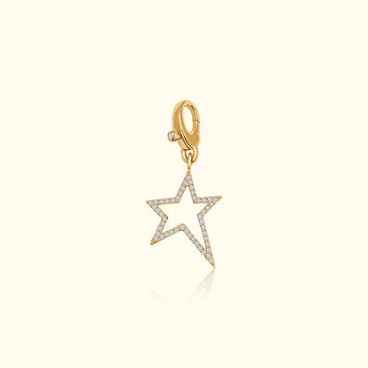 Diamond Open Star Pendant