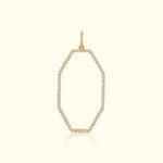 Open Octagon Diamond Pendant