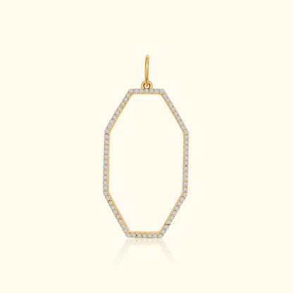 Open Octagon Diamond Pendant