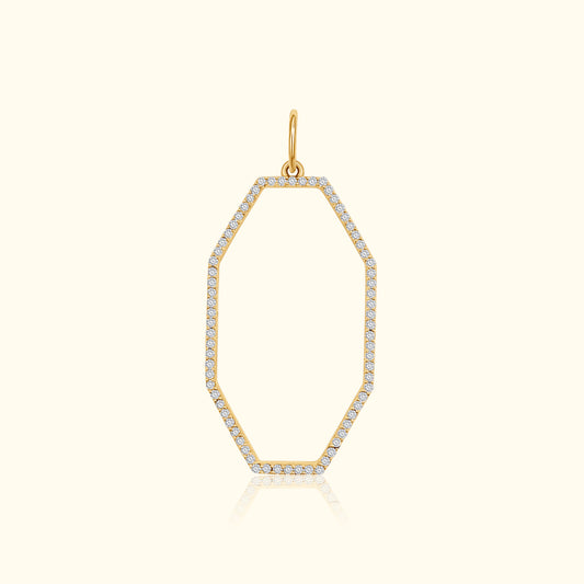 Open Octagon Diamond Pendant