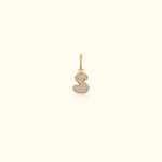 Diamond Puff 'S' Initial Pendant