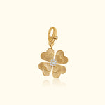 Fluted Clover Diamond Pendant