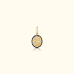 Diamond Snake Oval Pendant