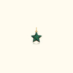 50/50 Diamond and Emerald Puff Star Pendant