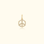 Diamond Peace Sign Pendant