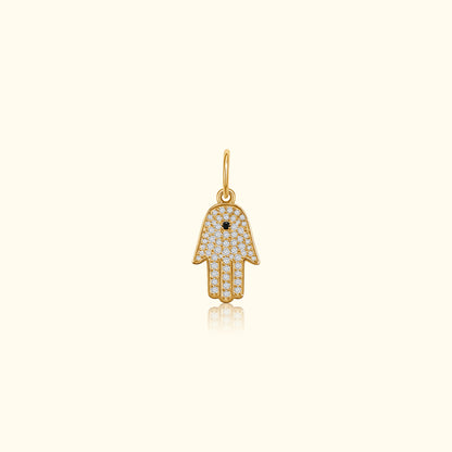 Diamond Hamsa Pendant