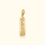 Diamond 'Grateful' Dog Tag Pendant