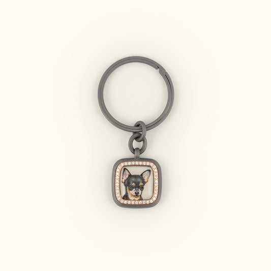 The Billig Custom Hand-Painted Pet Pawtrait Keychain