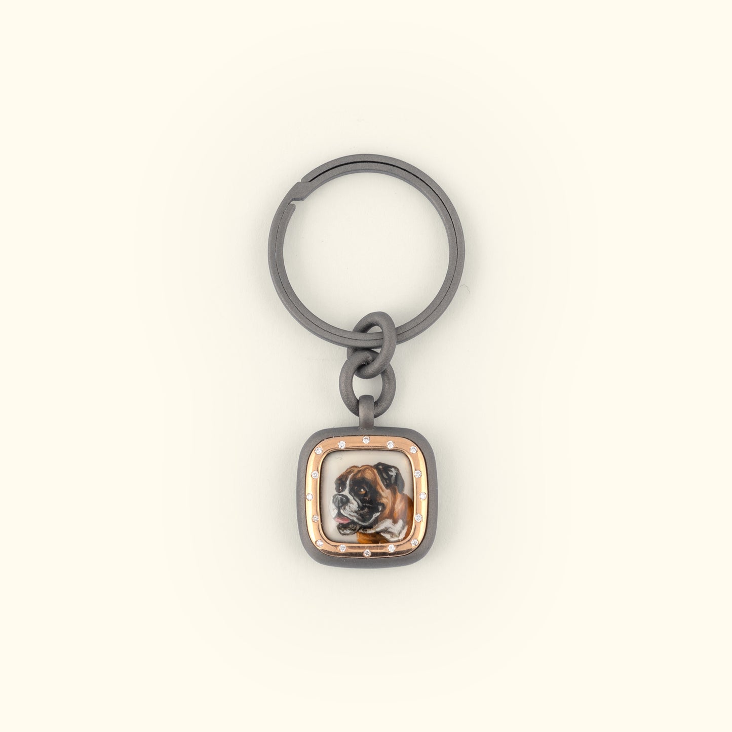 The Billig Custom Hand-Painted Pet Pawtrait Keychain