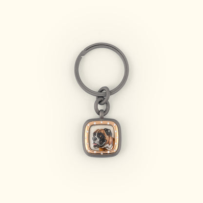 The Billig Custom Hand-Painted Pet Pawtrait Keychain