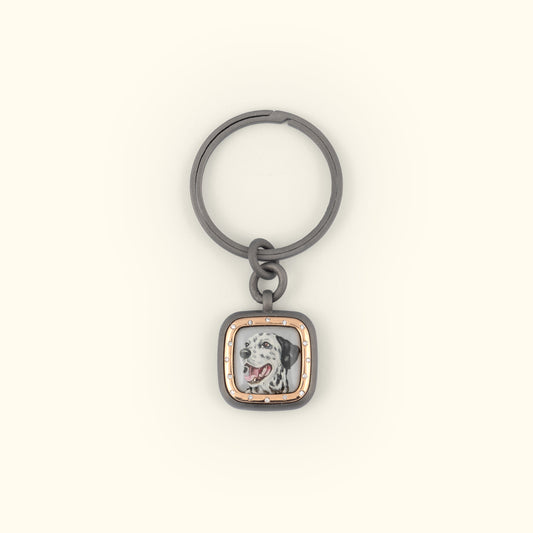 The Billig Custom Hand-Painted Pet Pawtrait Keychain