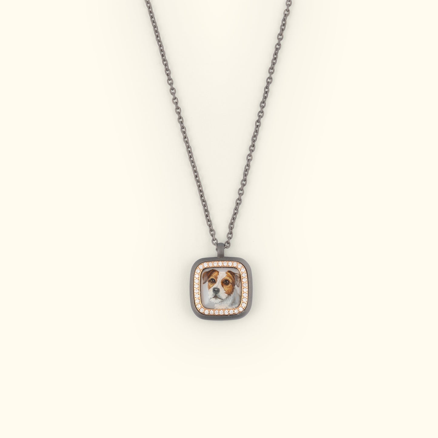 The Billig Custom Hand-Painted Pet Pawtrait Necklace