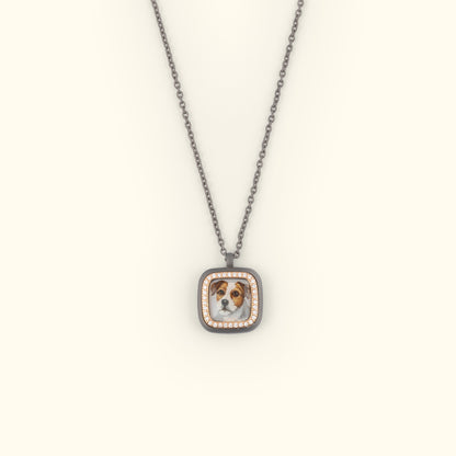The Billig Custom Hand-Painted Pet Pawtrait Necklace