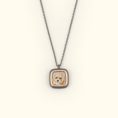The Billig Custom Hand-Painted Pet Pawtrait Necklace