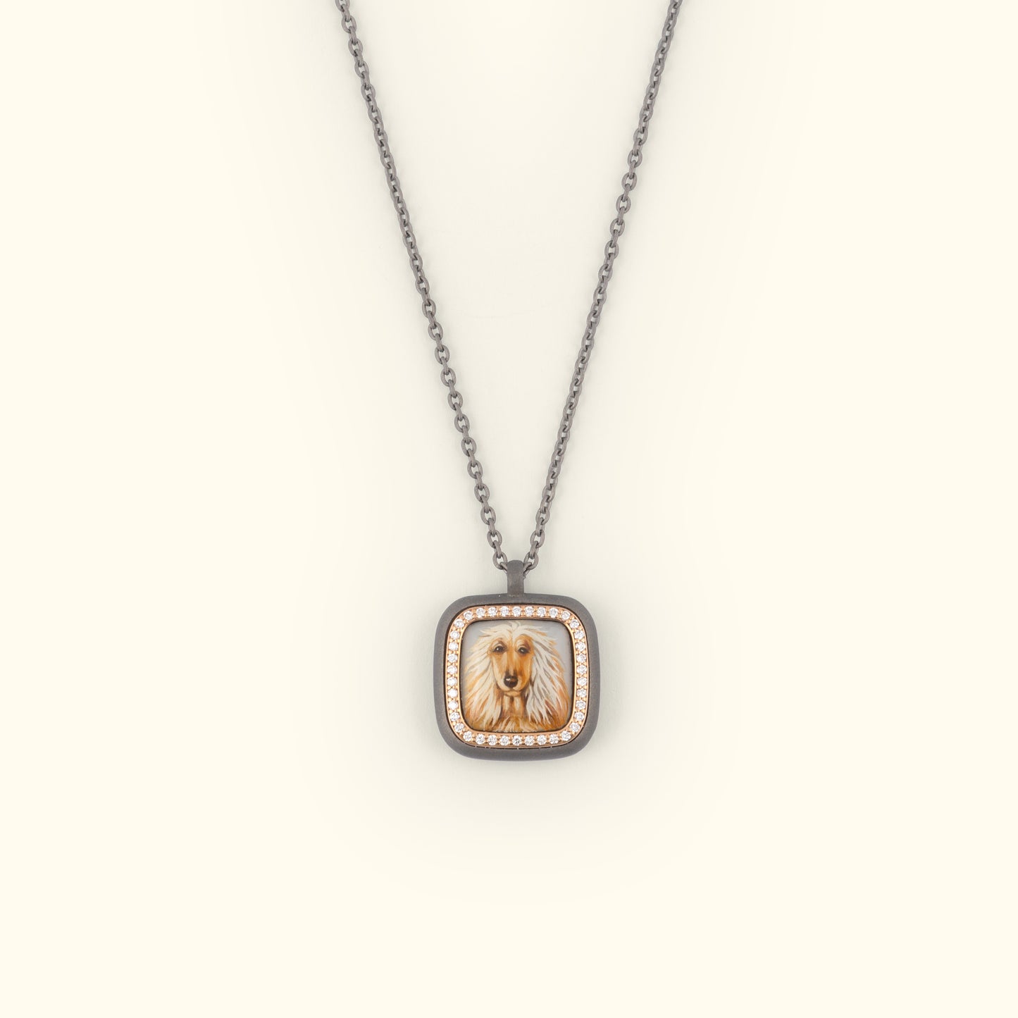 The Billig Custom Hand-Painted Pet Pawtrait Necklace