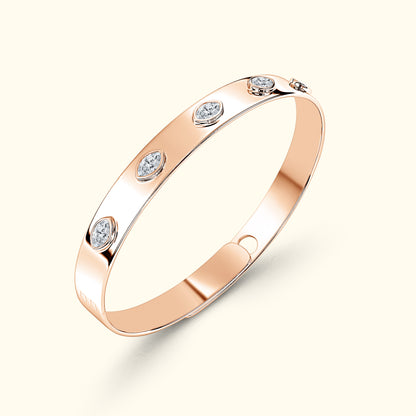 Bezel Set Marquise Diamond Bracelet