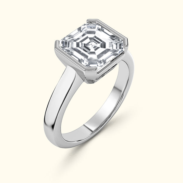 Asscher cut diamond engagement ring setting by Billig Jewelers