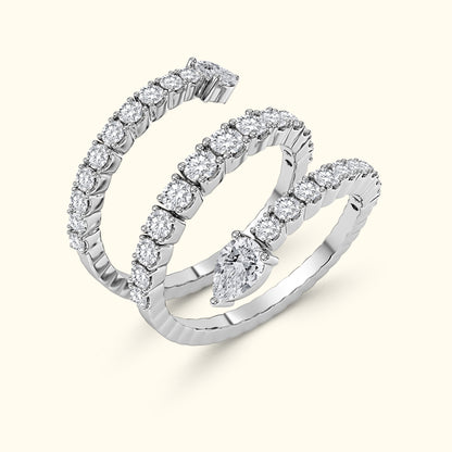 Spiral Diamond Ring
