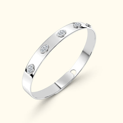 Bezel Set Marquise Diamond Bracelet