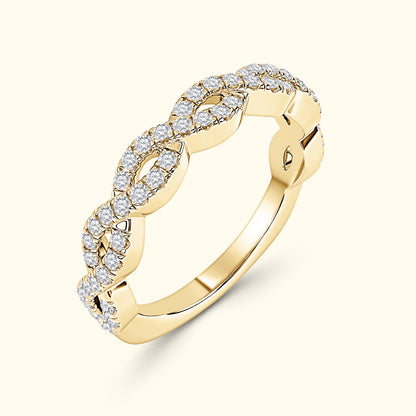 'Kayla' French Pavè Infinity Diamond Band