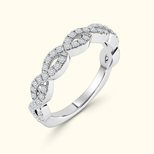 'Kayla' French Pavè Infinity Diamond Band