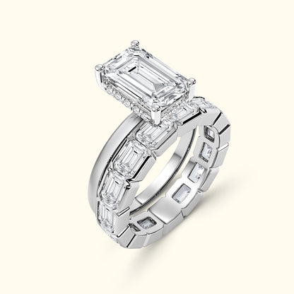 'Riley' Emerald Cut Eternity Diamond Wedding Band