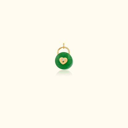 Jade and Diamond Padlock Medallion