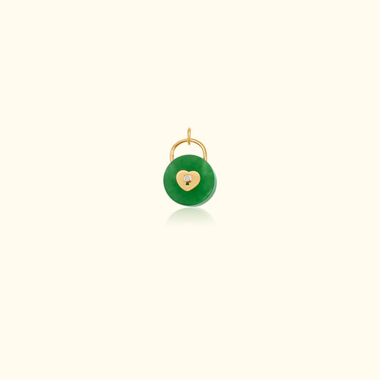 Jade and Diamond Padlock Medallion