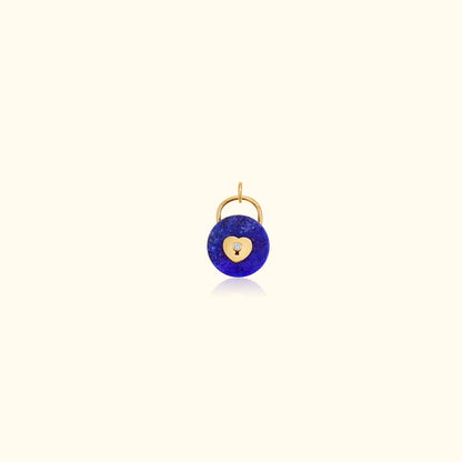 Lapis and Diamond Padlock Medallion