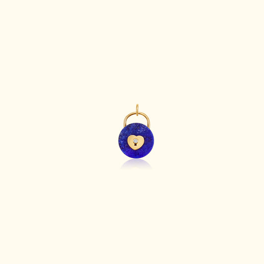 Lapis and Diamond Padlock Medallion