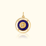 Sagittarius Zodiac Lapis and Diamond Medallion