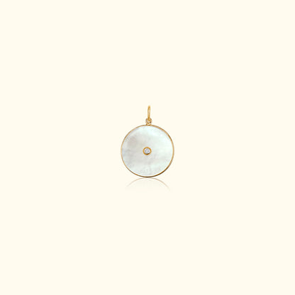 White Mother of Pearl Medallion