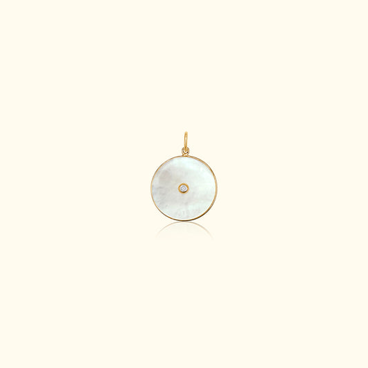 White Mother of Pearl Medallion