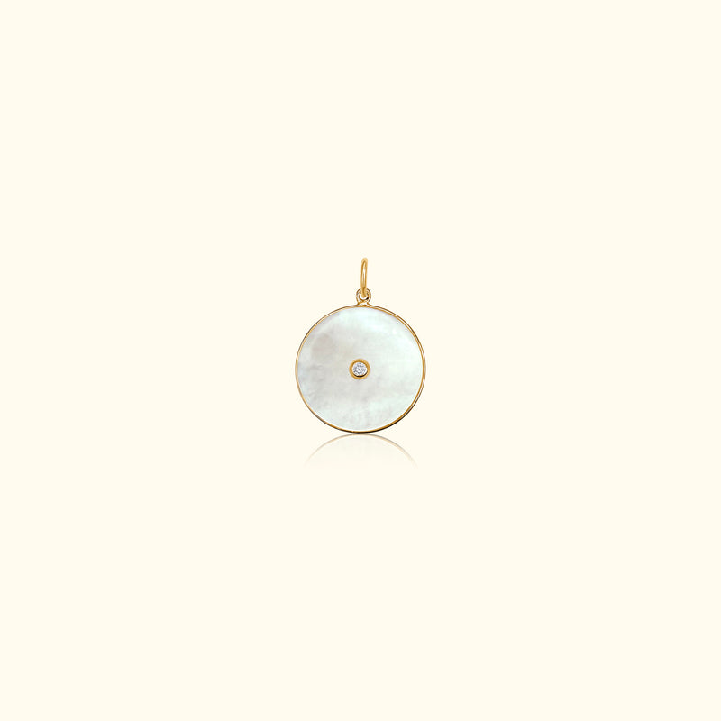 White Mother of Pearl Medallion