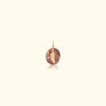 Grey Mother of Pearl Feather Medallion