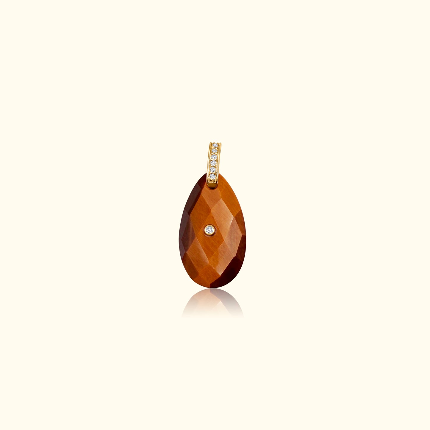 Tigers Eye Diamond Medallion