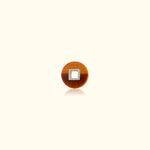 Tigers Eye and Diamond Disc Medallion