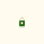 Jade and Diamond Padlock Medallion