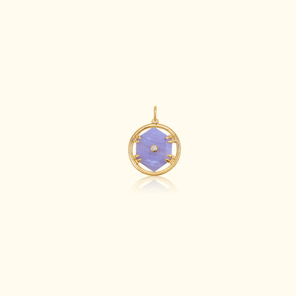 Blue Chalcedony Hexagon Medallion
