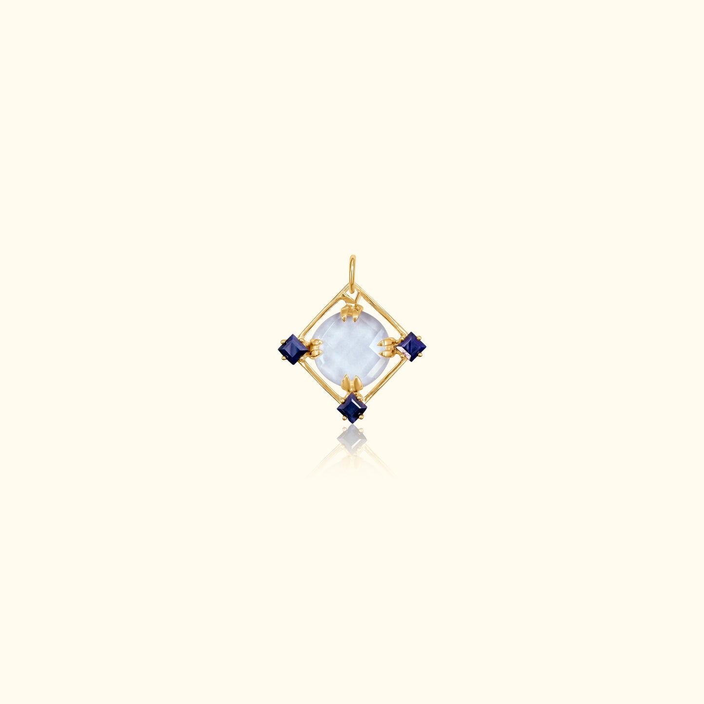 Sapphire and Crystal Medallion