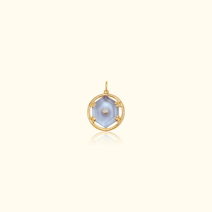 Rock Crystal Hexagon Medallion