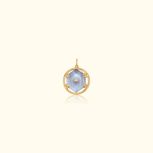 Rock Crystal Hexagon Medallion