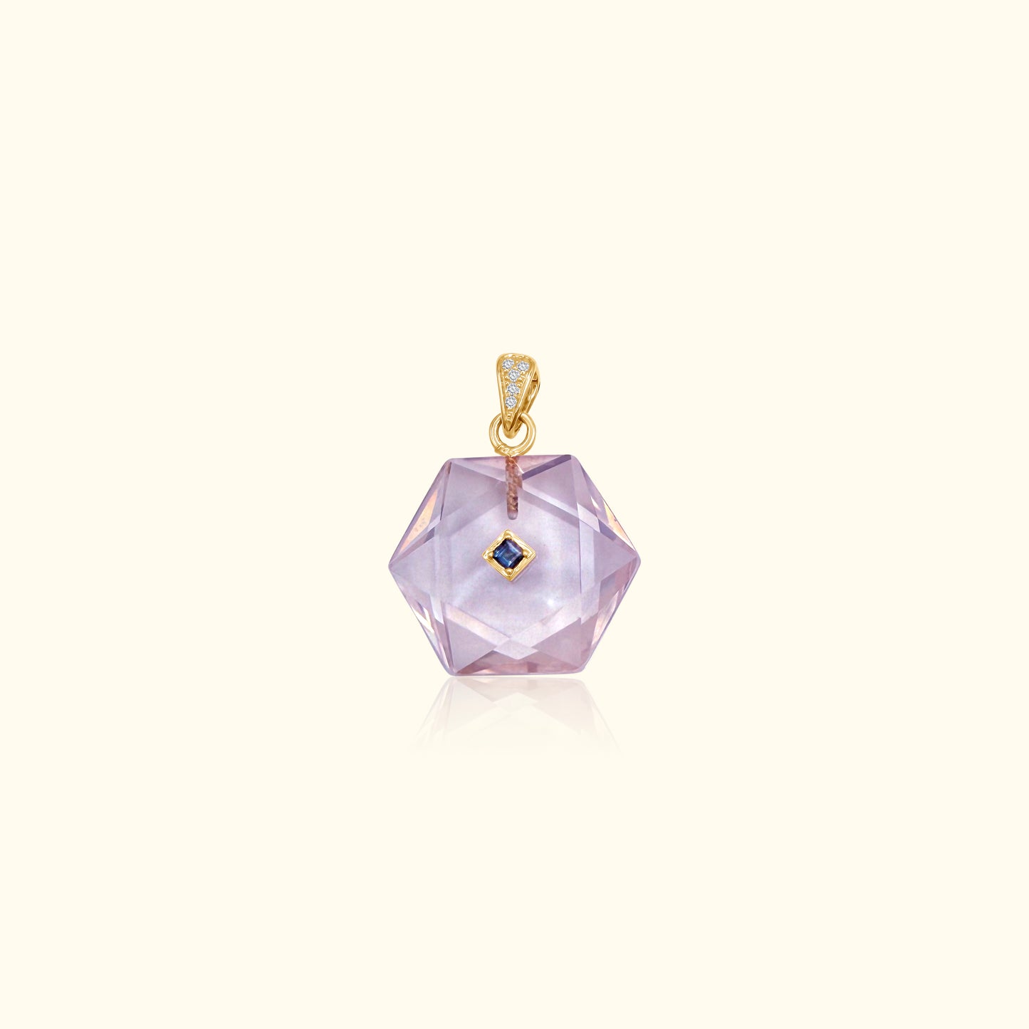 Rose Quartz Sapphire Medallion