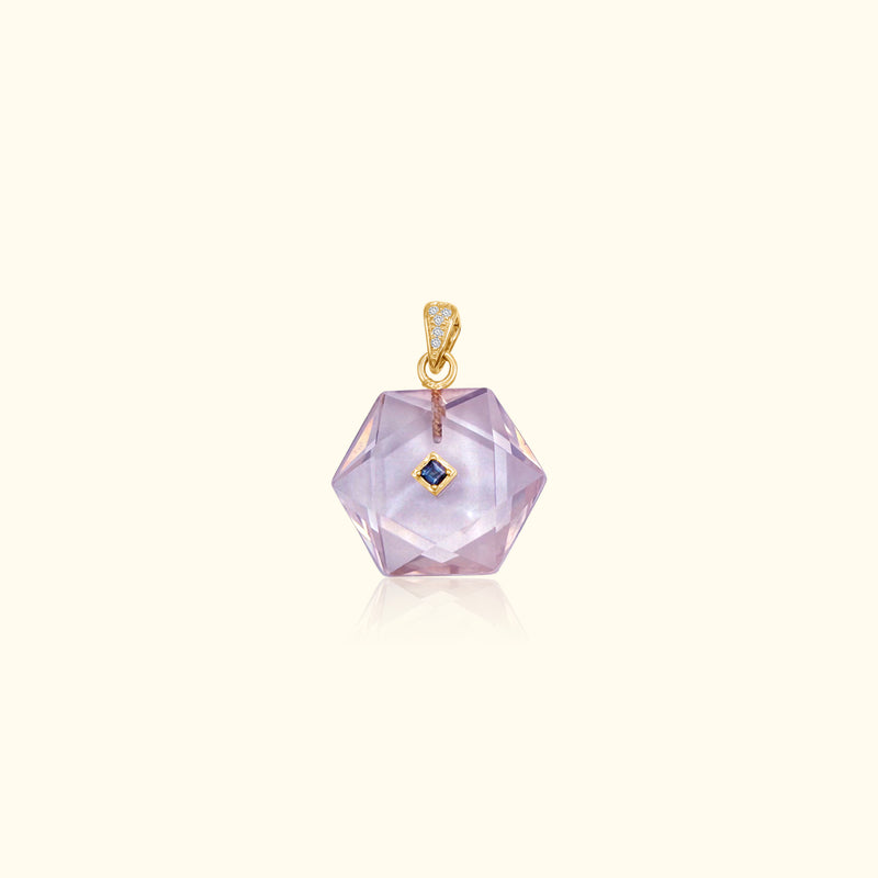 Rose Quartz Sapphire Medallion