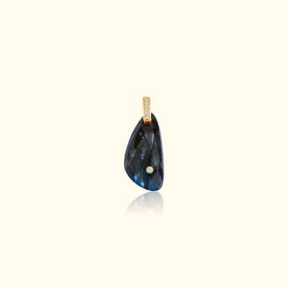 Labradorite and Diamond Medallion