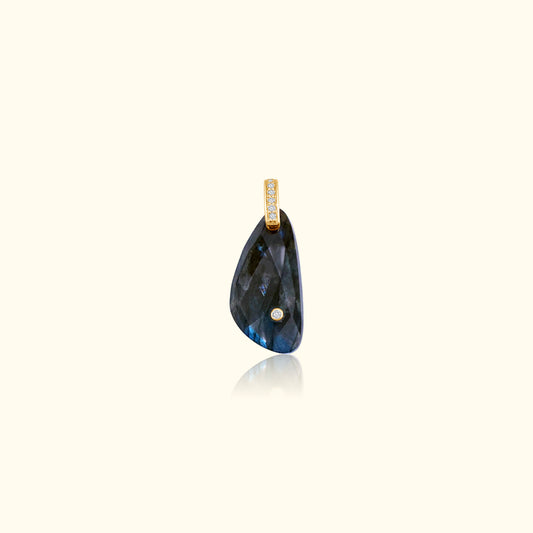 Labradorite and Diamond Medallion