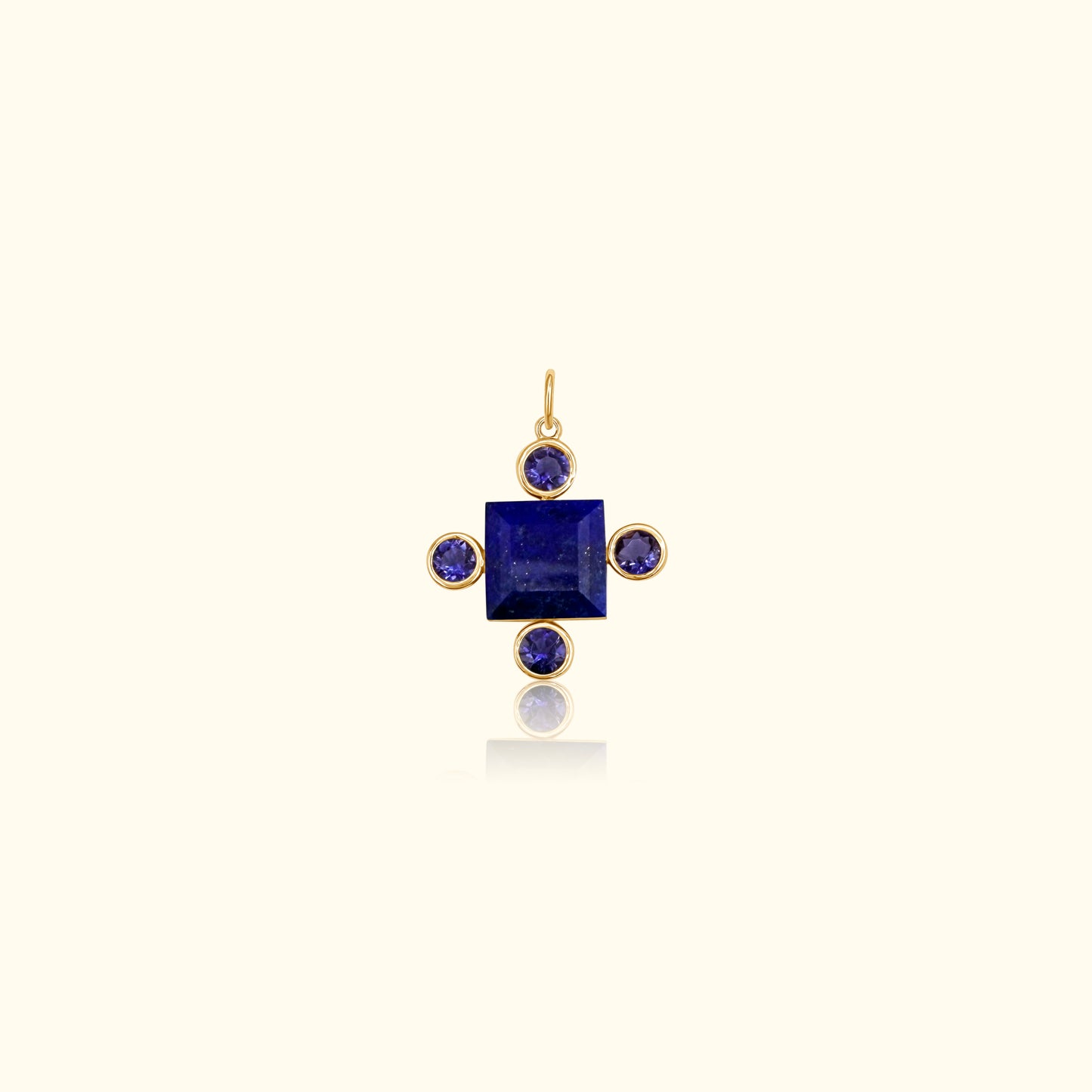 Lapis and Iolite Pendant