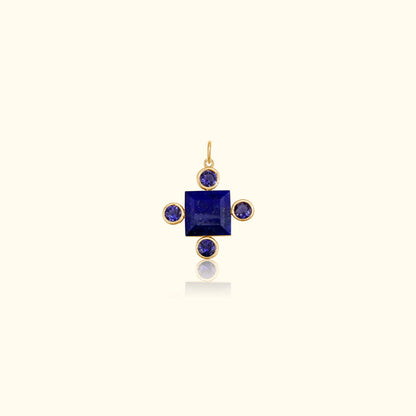 Lapis and Iolite Pendant